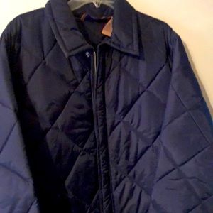 Navy quilted work jacket
